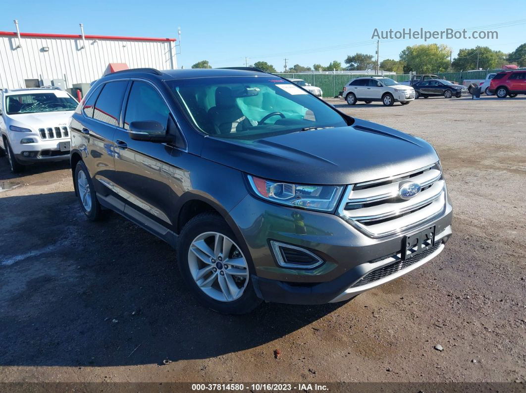 2018 Ford Edge Sel Gray vin: 2FMPK3J99JBC37380