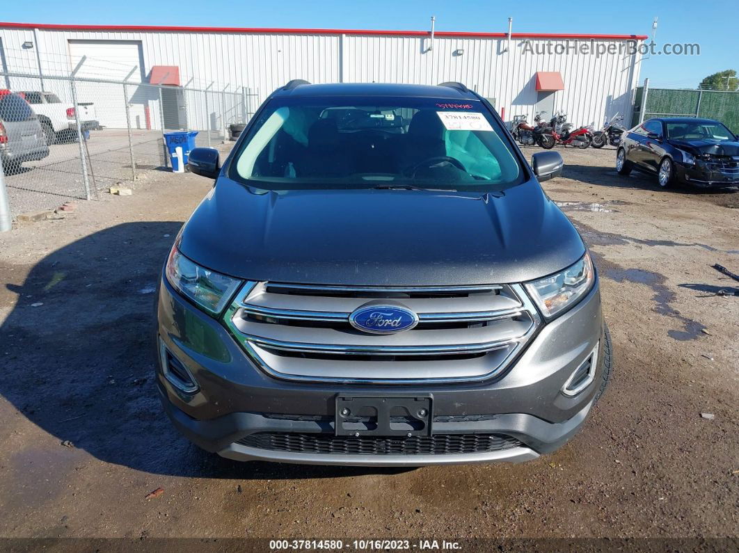 2018 Ford Edge Sel Gray vin: 2FMPK3J99JBC37380