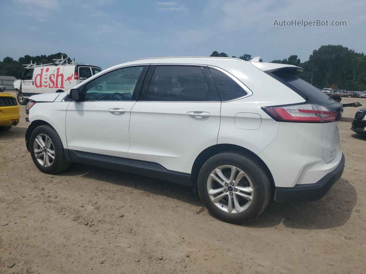 2019 Ford Edge Sel White vin: 2FMPK3J99KBB90126