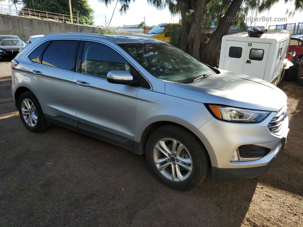 2019 Ford Edge Sel Silver vin: 2FMPK3J99KBC03571