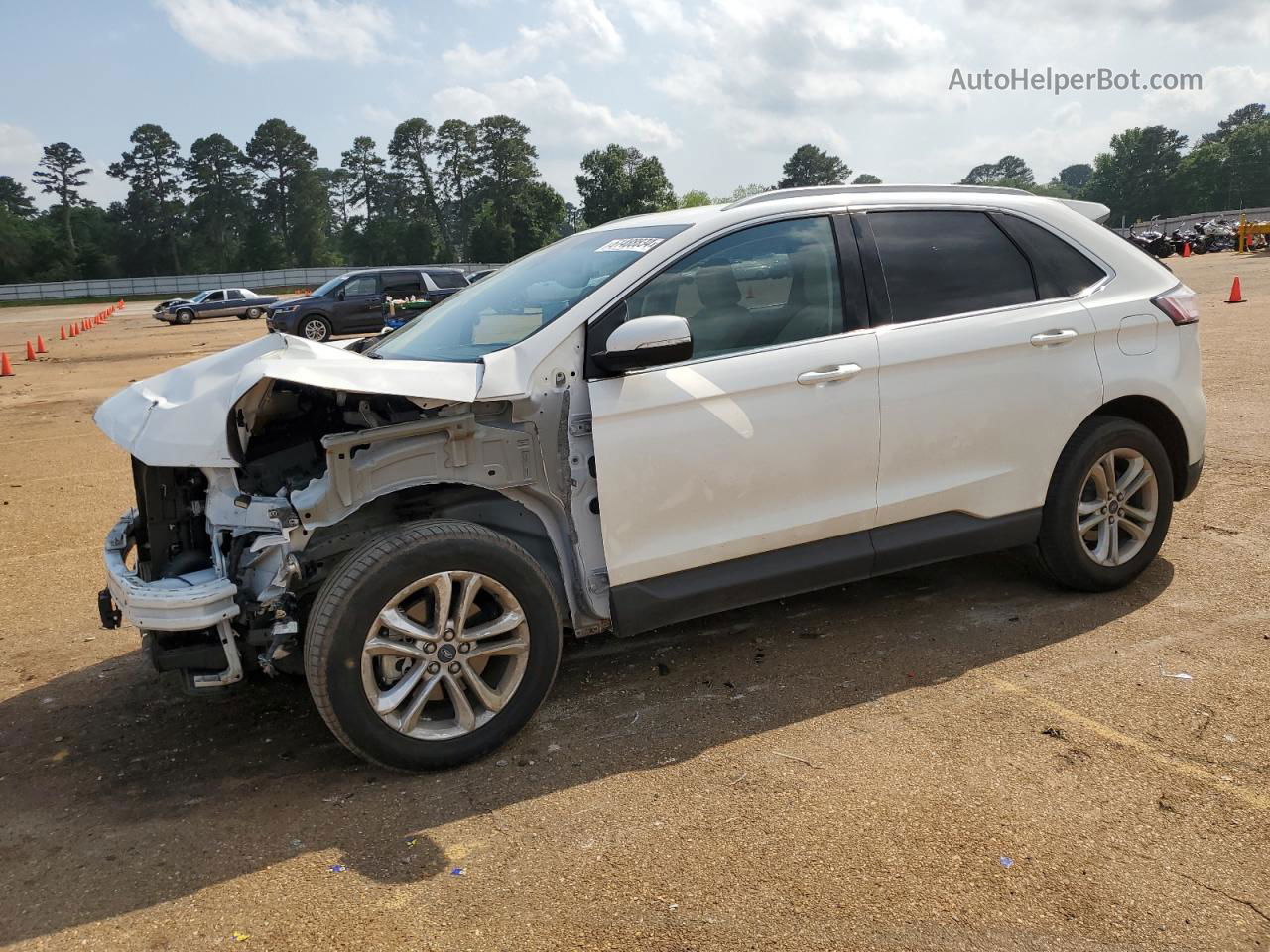 2020 Ford Edge Sel Белый vin: 2FMPK3J99LBA04490