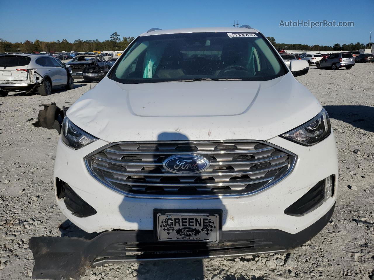 2020 Ford Edge Sel White vin: 2FMPK3J99LBA31026