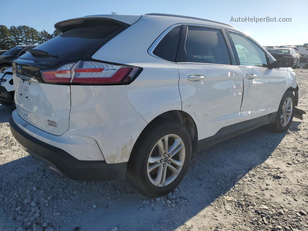 2020 Ford Edge Sel White vin: 2FMPK3J99LBA31026