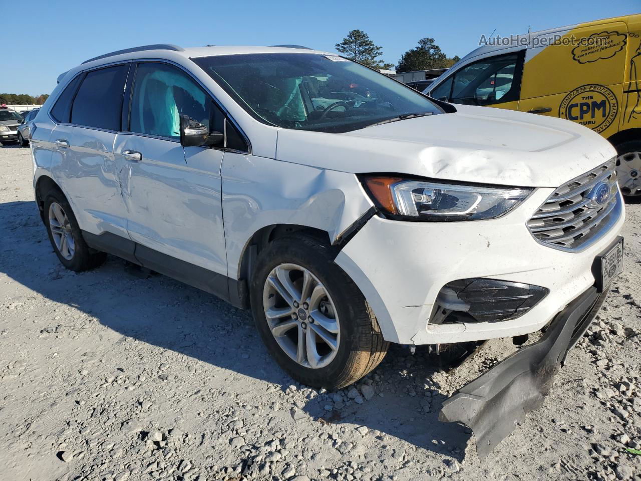 2020 Ford Edge Sel White vin: 2FMPK3J99LBA31026