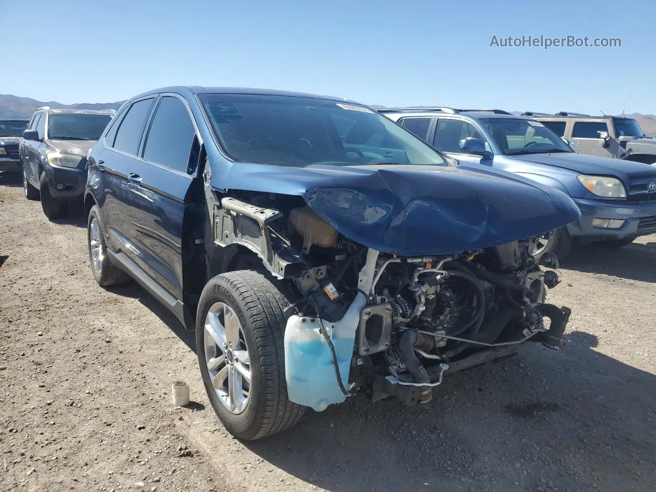 2017 Ford Edge Sel Blue vin: 2FMPK3J9XHBB16934