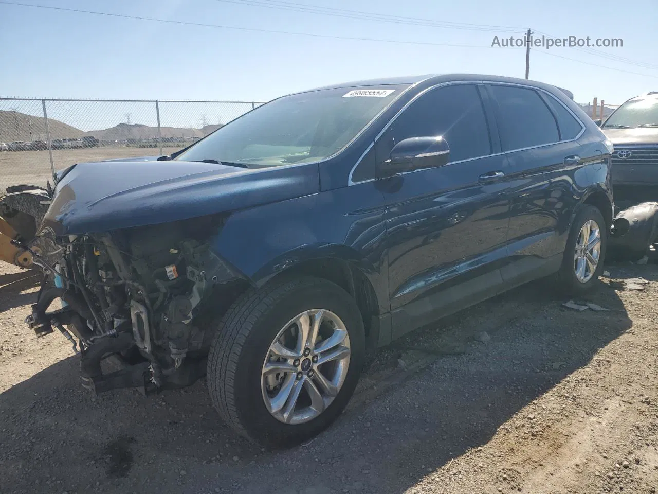 2017 Ford Edge Sel Blue vin: 2FMPK3J9XHBB16934