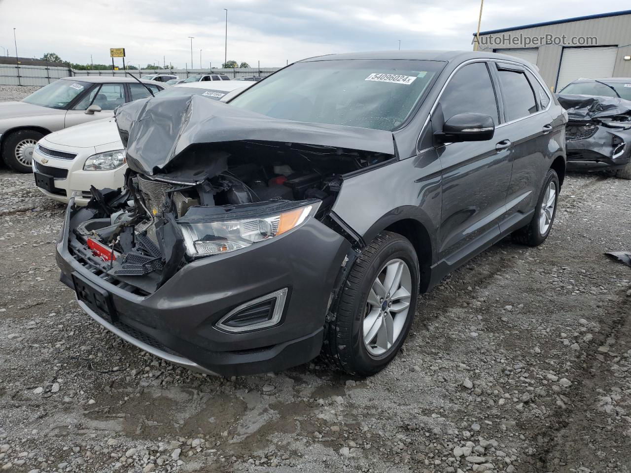 2017 Ford Edge Sel Серый vin: 2FMPK3J9XHBC09405