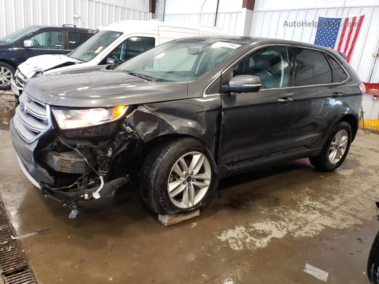 2017 Ford Edge Sel Black vin: 2FMPK3J9XHBC32246