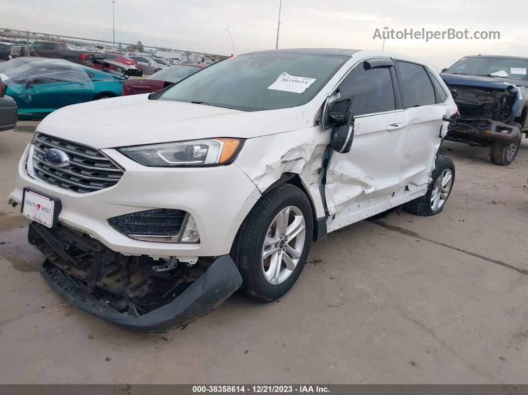 2019 Ford Edge Sel White vin: 2FMPK3J9XKBB08226