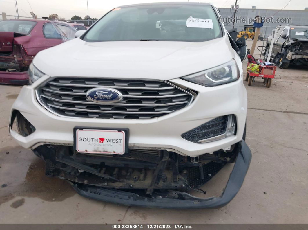 2019 Ford Edge Sel White vin: 2FMPK3J9XKBB08226