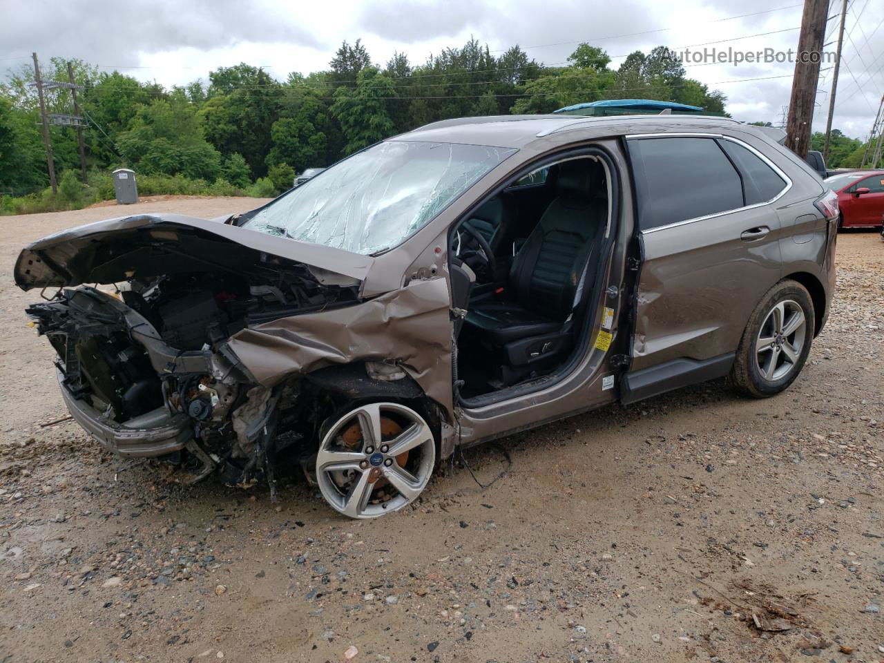 2019 Ford Edge Sel Brown vin: 2FMPK3J9XKBB31070