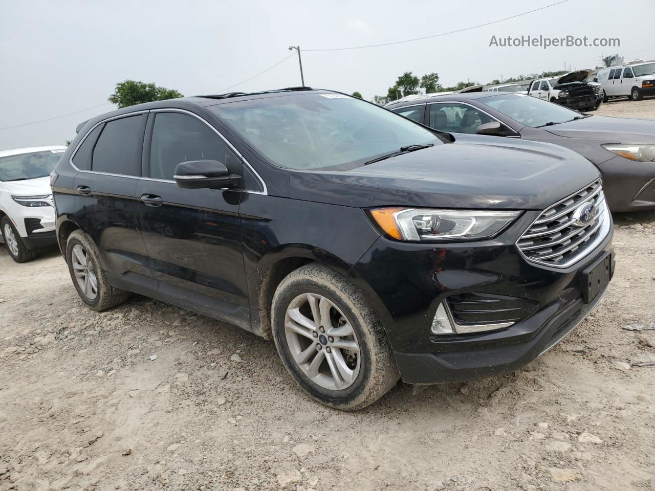 2019 Ford Edge Sel Черный vin: 2FMPK3J9XKBB68846