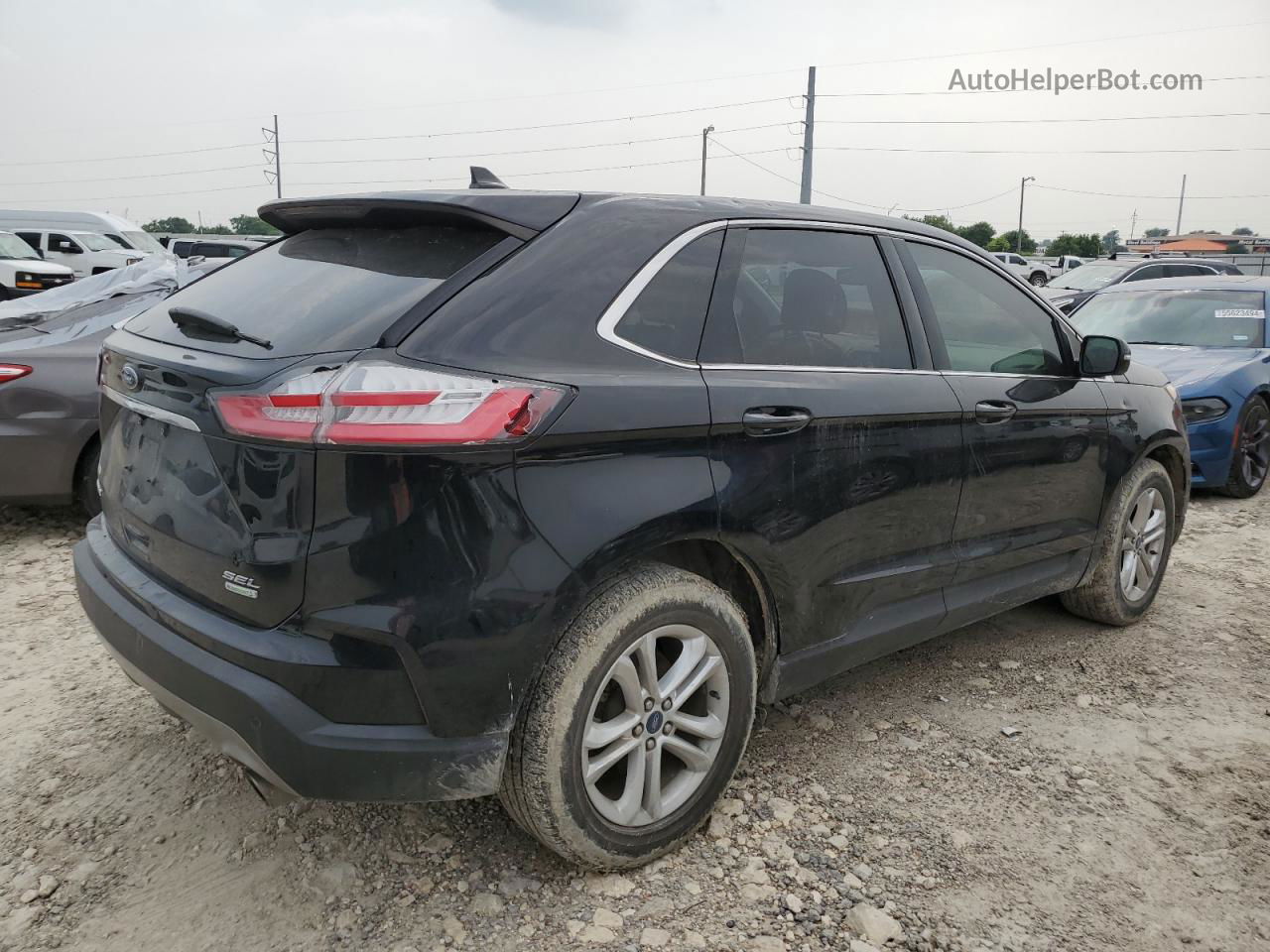 2019 Ford Edge Sel Black vin: 2FMPK3J9XKBB68846