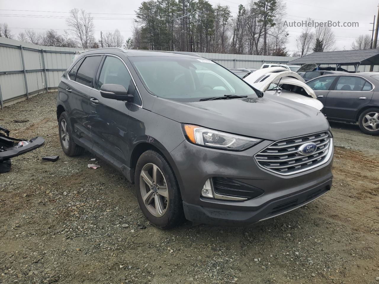 2020 Ford Edge Sel Gray vin: 2FMPK3J9XLBA23288