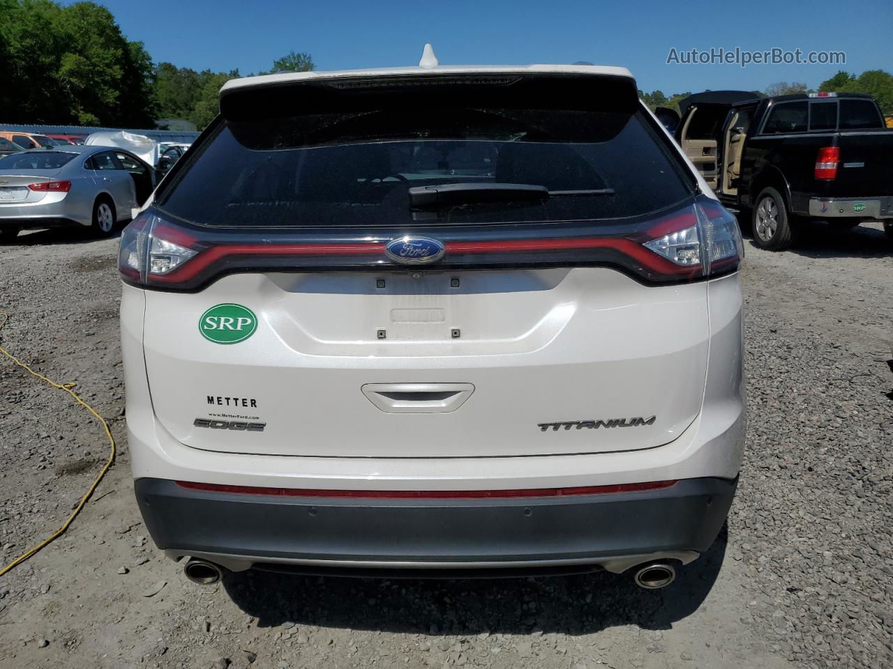 2016 Ford Edge Titanium Белый vin: 2FMPK3K80GBB67458