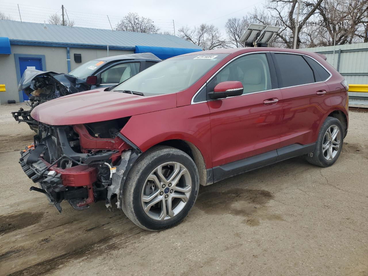 2016 Ford Edge Titanium Red vin: 2FMPK3K80GBC56625