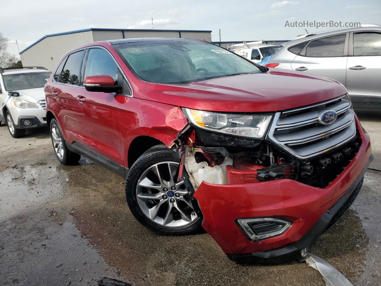 2018 Ford Edge Titanium Red vin: 2FMPK3K80JBB35567