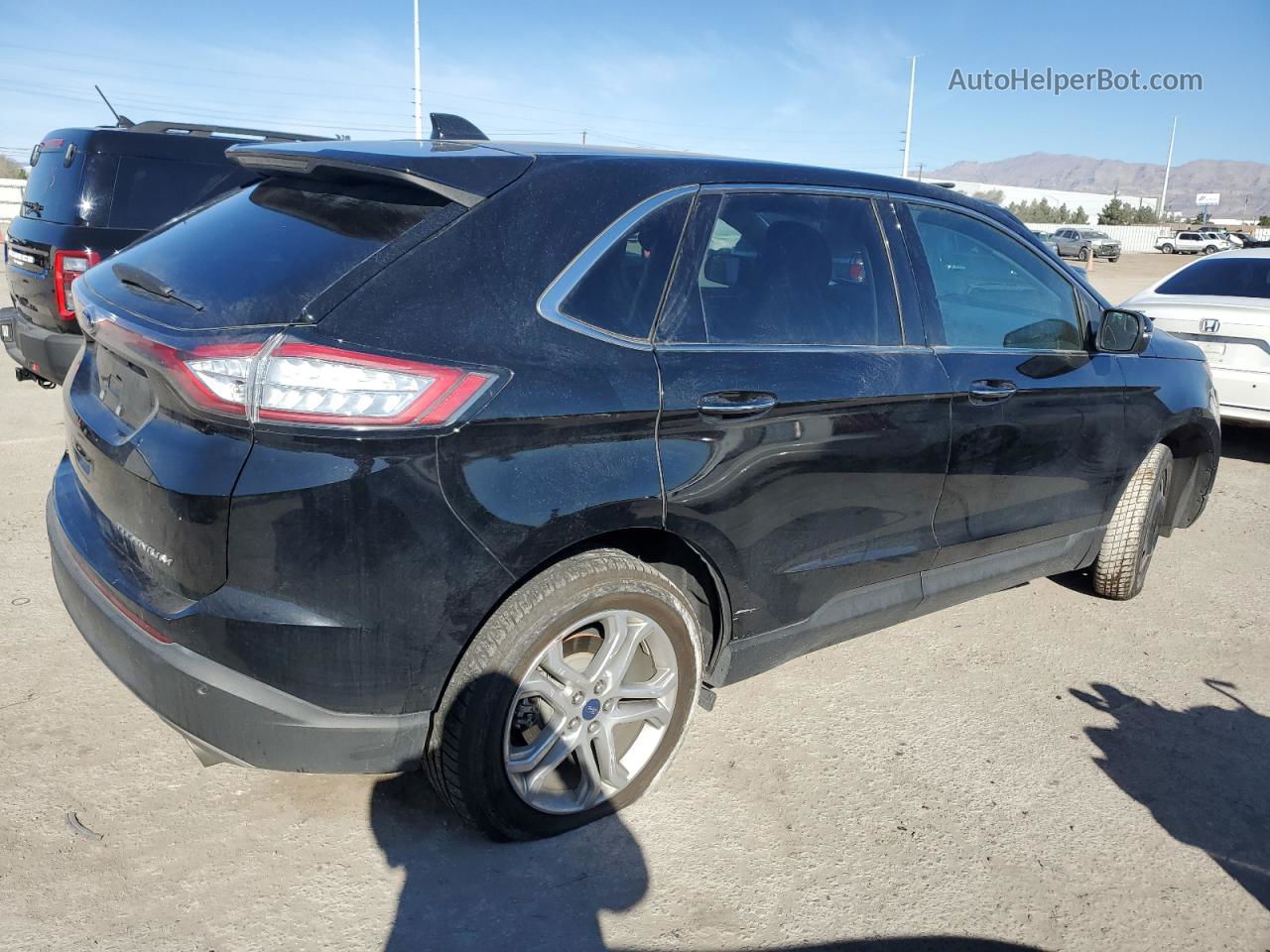 2018 Ford Edge Titanium Черный vin: 2FMPK3K80JBB88463