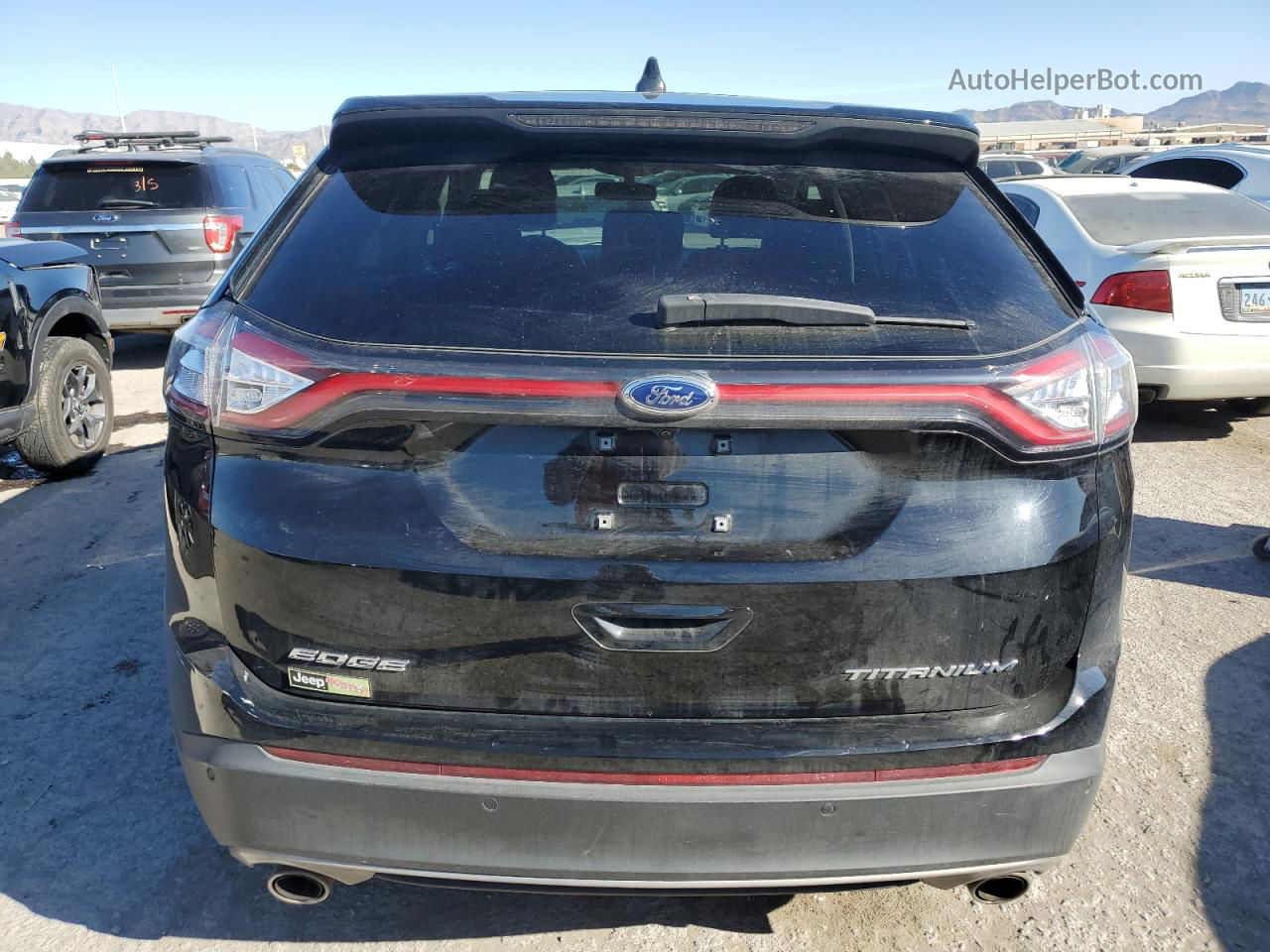 2018 Ford Edge Titanium Черный vin: 2FMPK3K80JBB88463