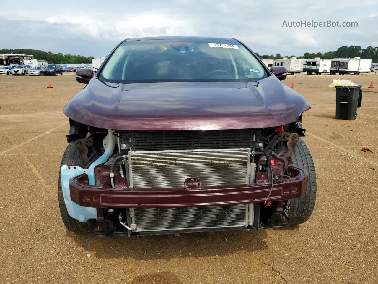 2018 Ford Edge Titanium Burgundy vin: 2FMPK3K80JBC26726