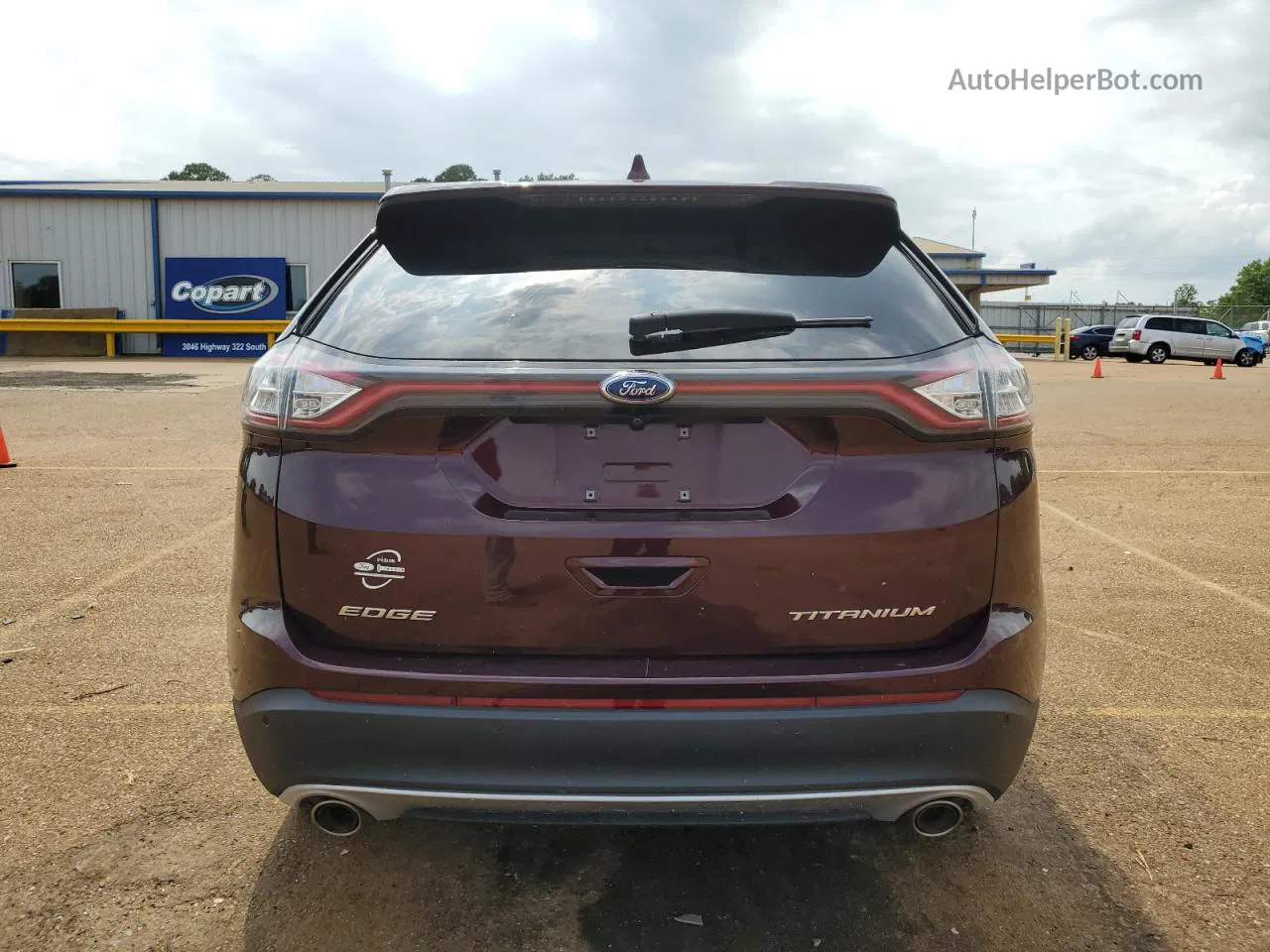 2018 Ford Edge Titanium Burgundy vin: 2FMPK3K80JBC26726