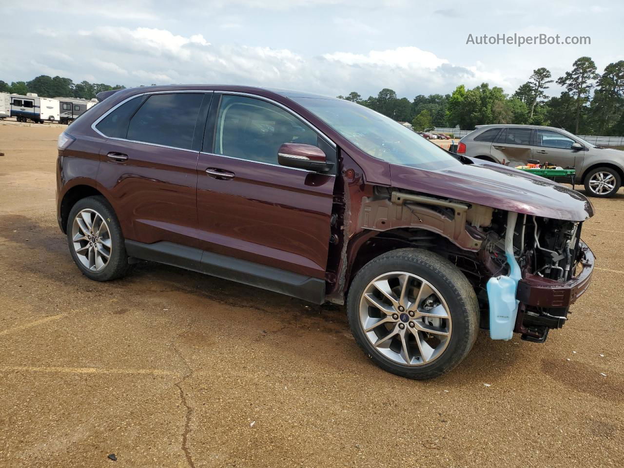 2018 Ford Edge Titanium Burgundy vin: 2FMPK3K80JBC26726