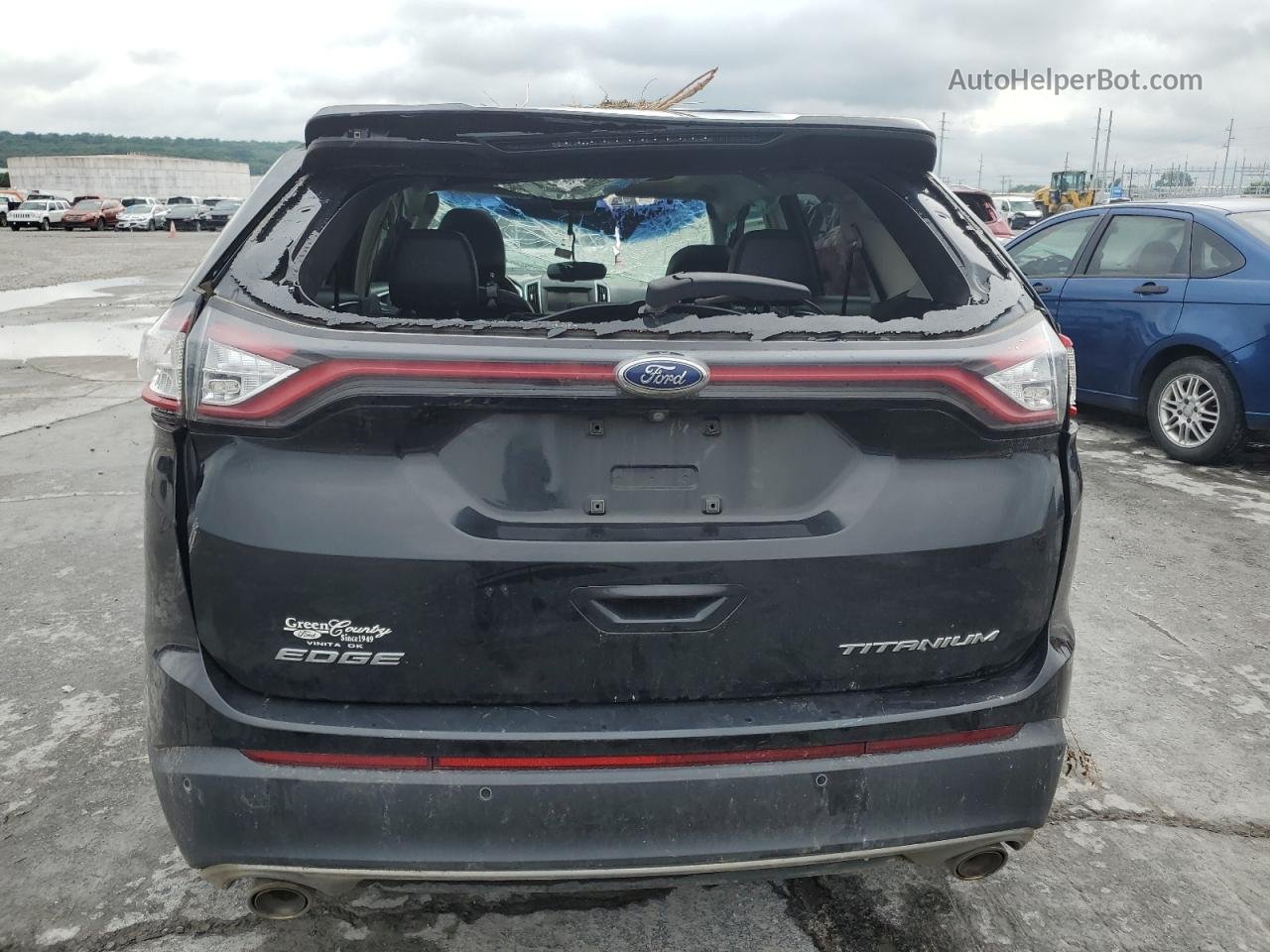 2015 Ford Edge Titanium Black vin: 2FMPK3K81FBB51834