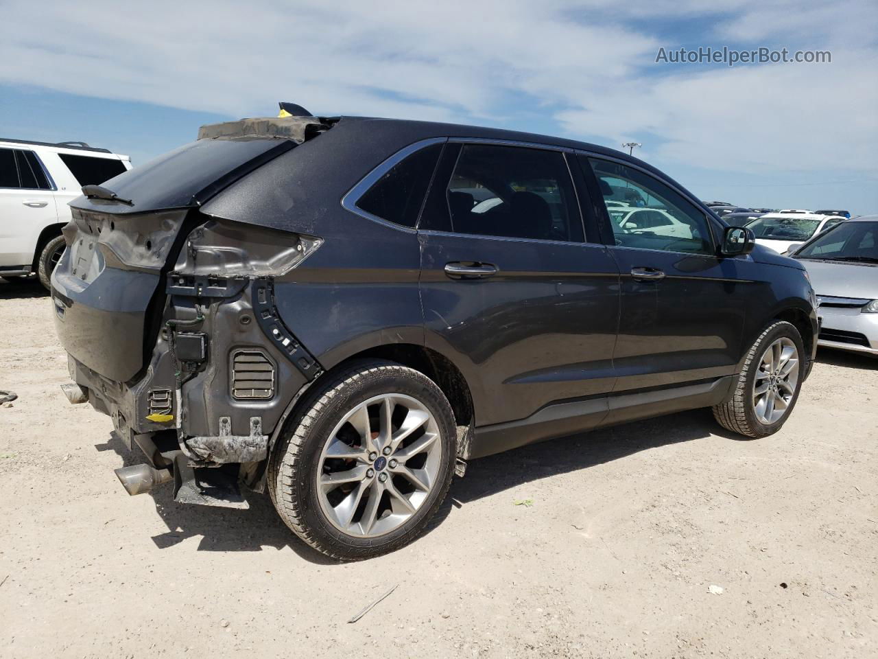 2015 Ford Edge Titanium Gray vin: 2FMPK3K81FBB66236