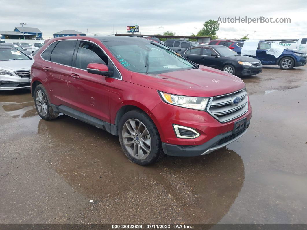 2015 Ford Edge Titanium Red vin: 2FMPK3K81FBB77169