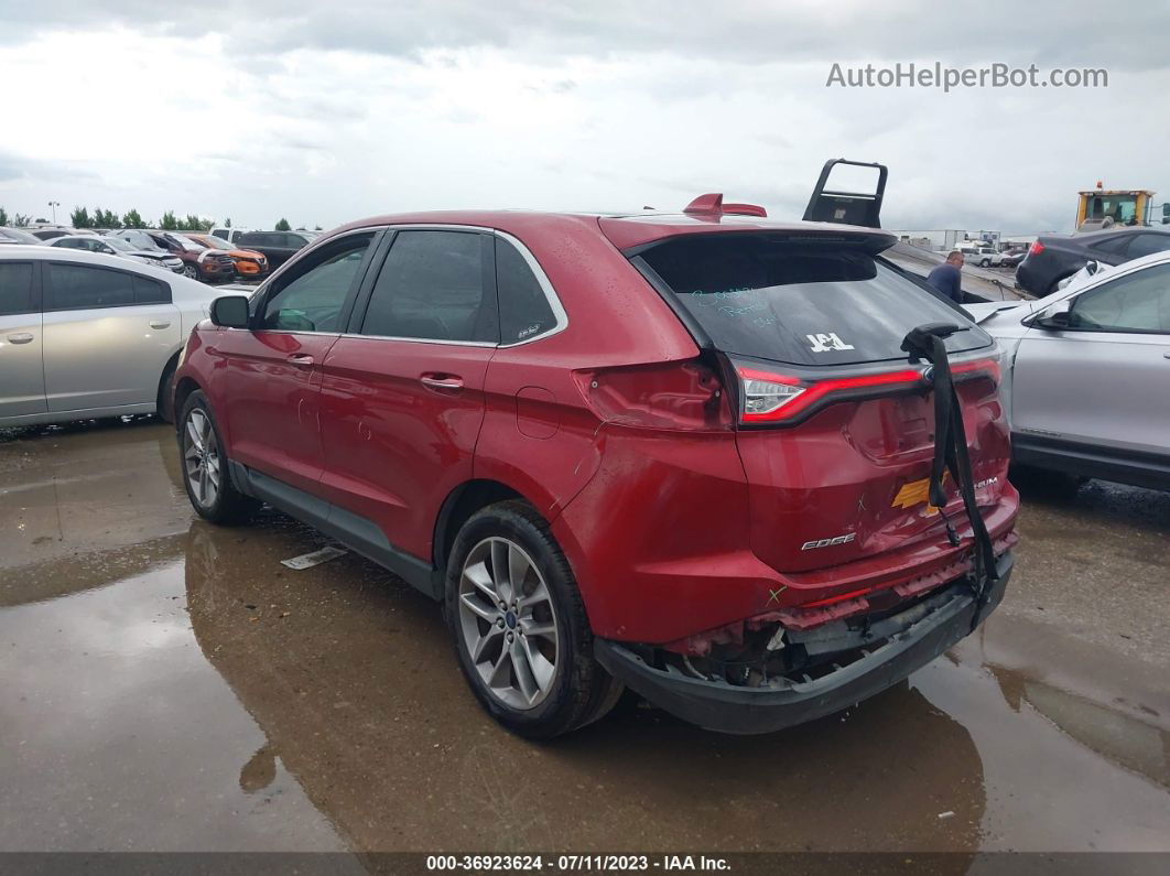 2015 Ford Edge Titanium Red vin: 2FMPK3K81FBB77169