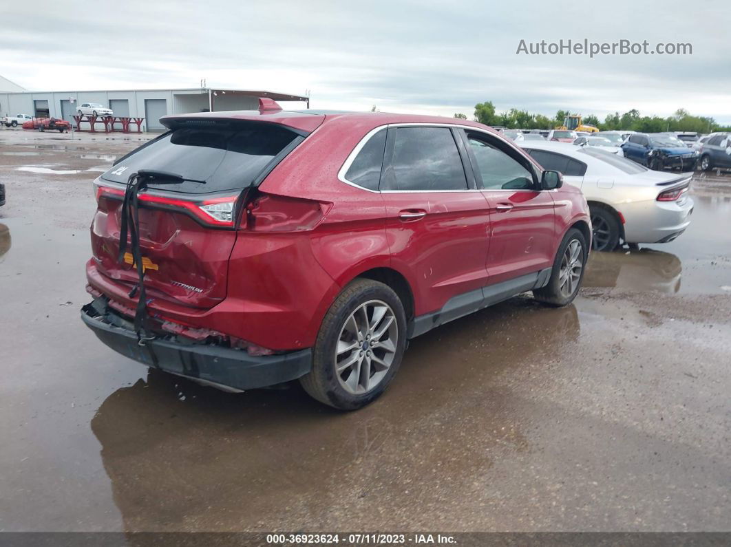 2015 Ford Edge Titanium Red vin: 2FMPK3K81FBB77169