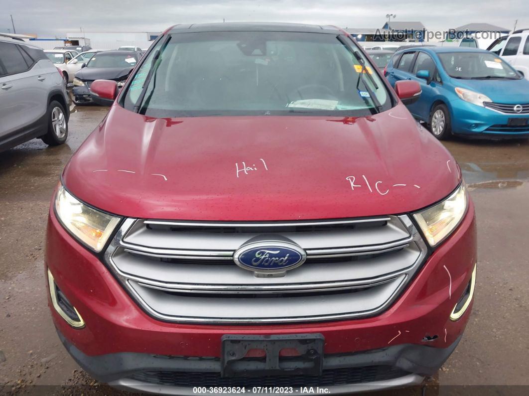 2015 Ford Edge Titanium Red vin: 2FMPK3K81FBB77169