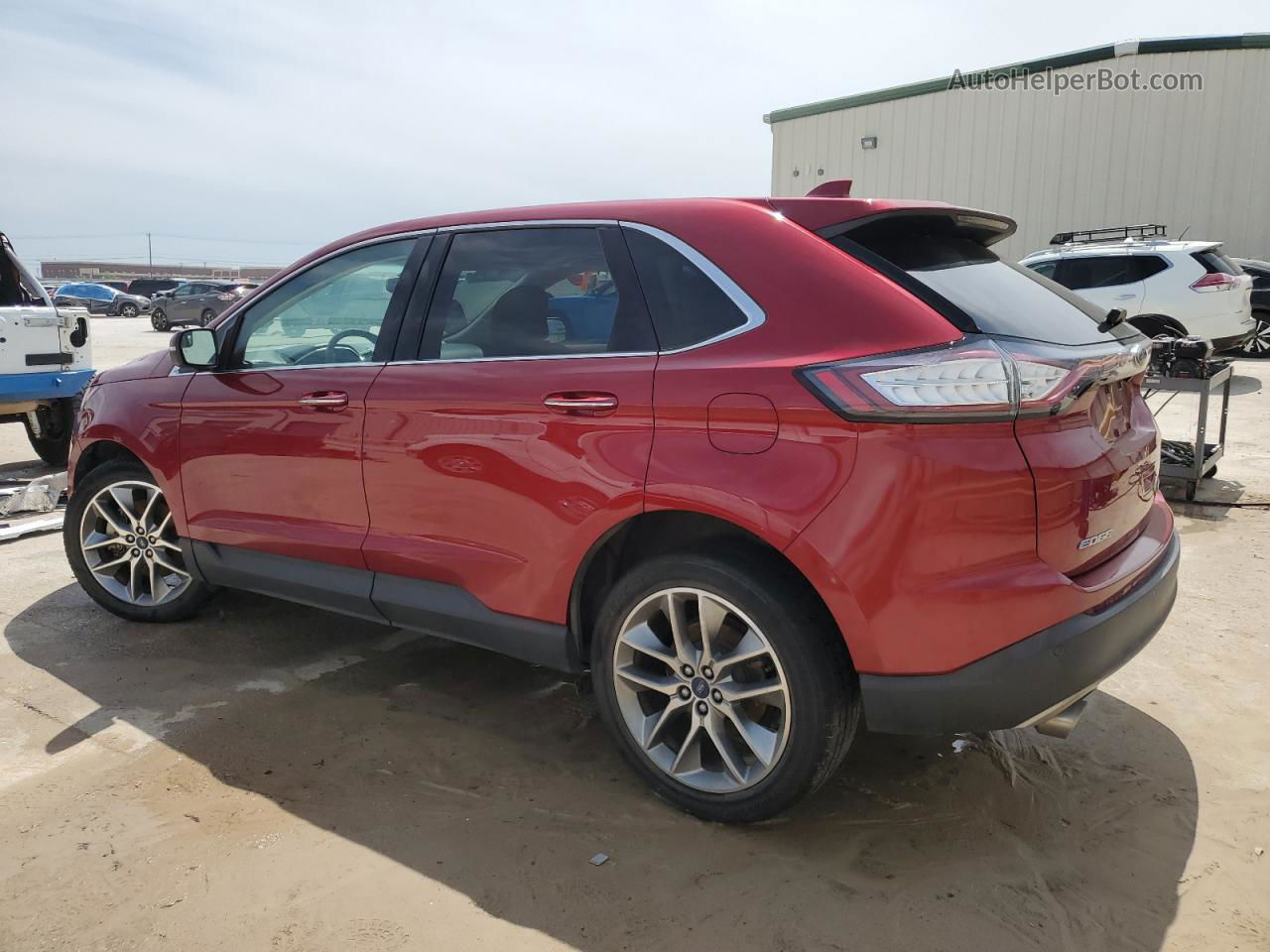 2018 Ford Edge Titanium Burgundy vin: 2FMPK3K81JBB52992