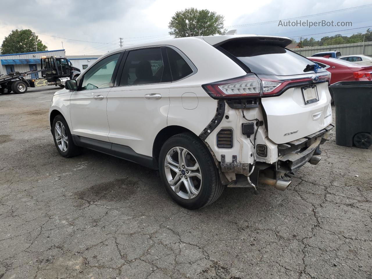 2017 Ford Edge Titanium White vin: 2FMPK3K82HBB18635