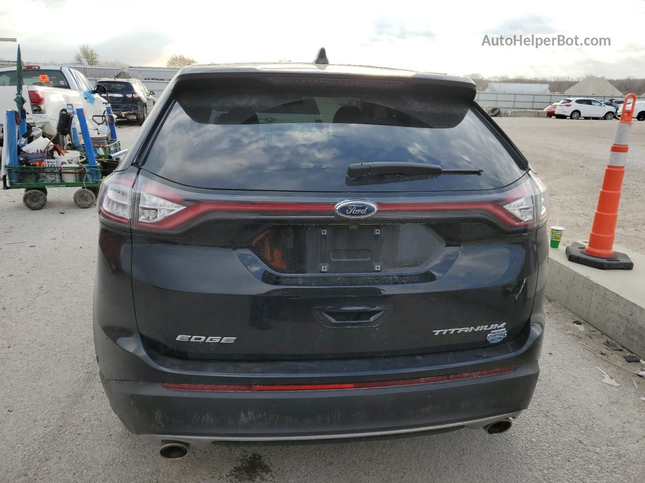 2017 Ford Edge Titanium Черный vin: 2FMPK3K82HBB73621