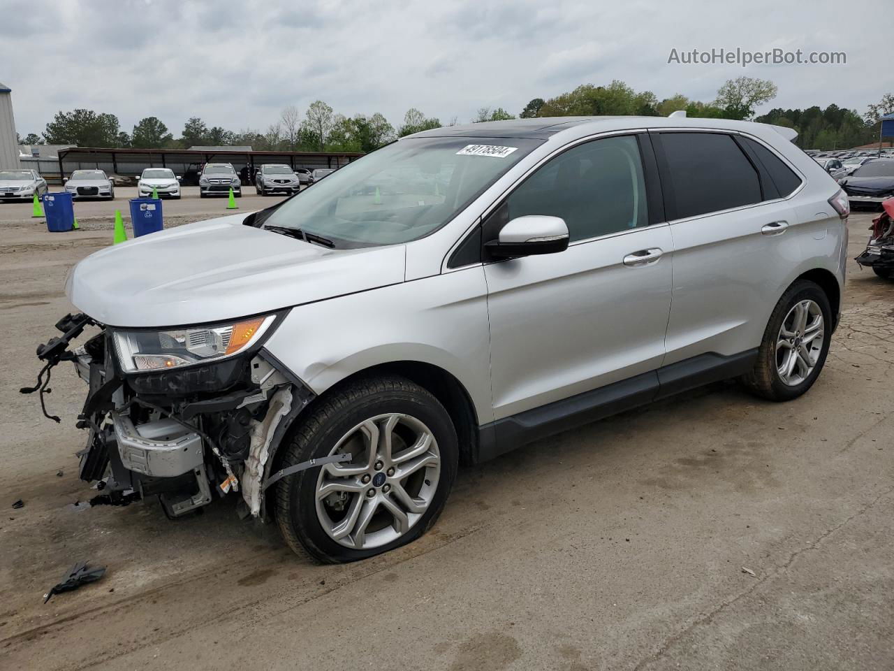 2018 Ford Edge Titanium Silver vin: 2FMPK3K82JBB88318