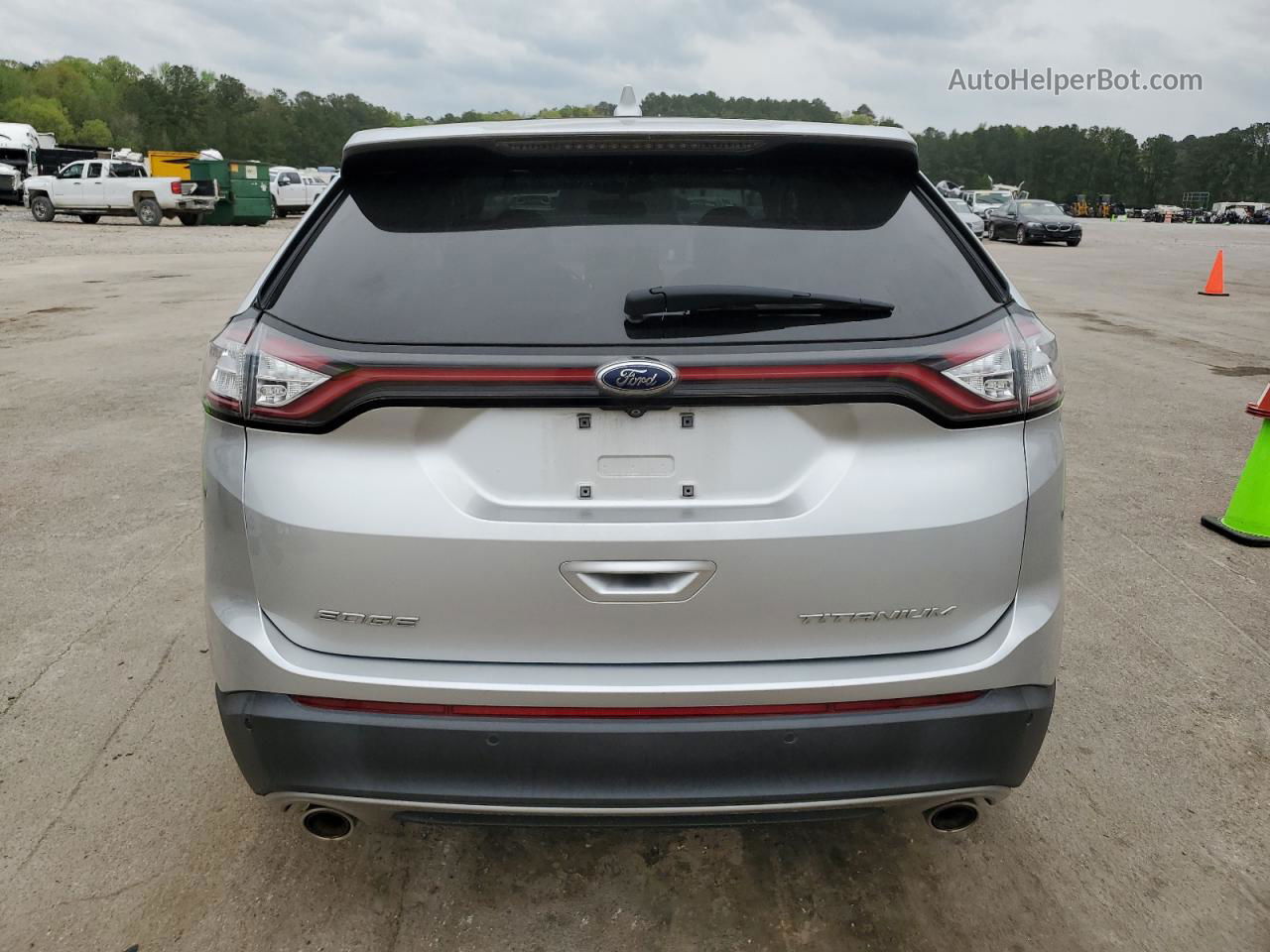 2018 Ford Edge Titanium Silver vin: 2FMPK3K82JBB88318