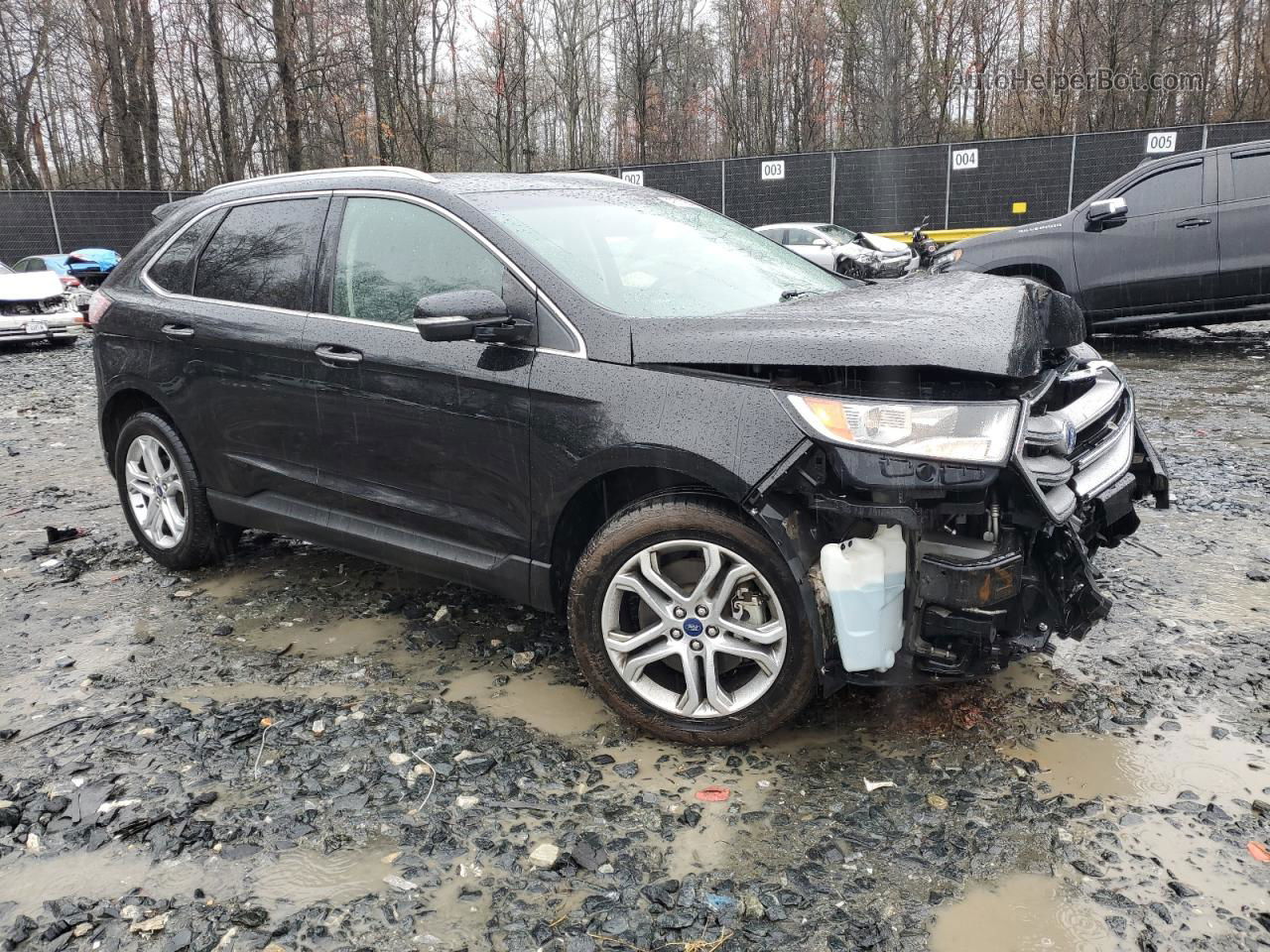 2017 Ford Edge Titanium Черный vin: 2FMPK3K83HBC69824