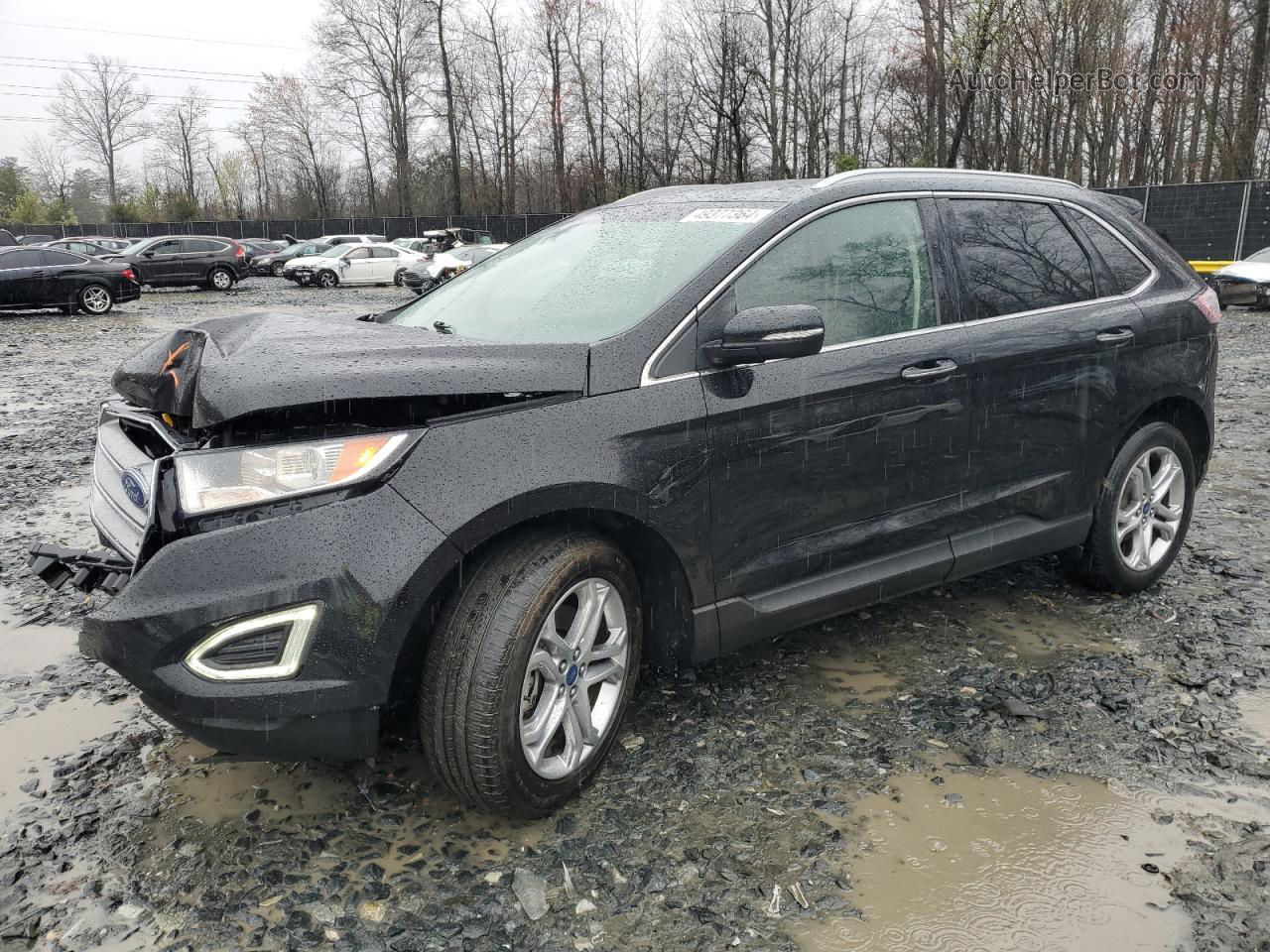 2017 Ford Edge Titanium Черный vin: 2FMPK3K83HBC69824