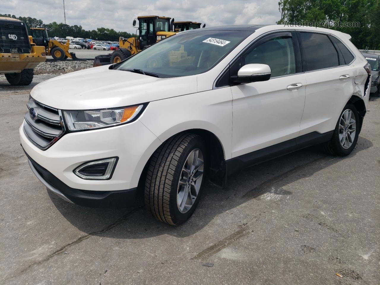 2018 Ford Edge Titanium White vin: 2FMPK3K83JBC18359