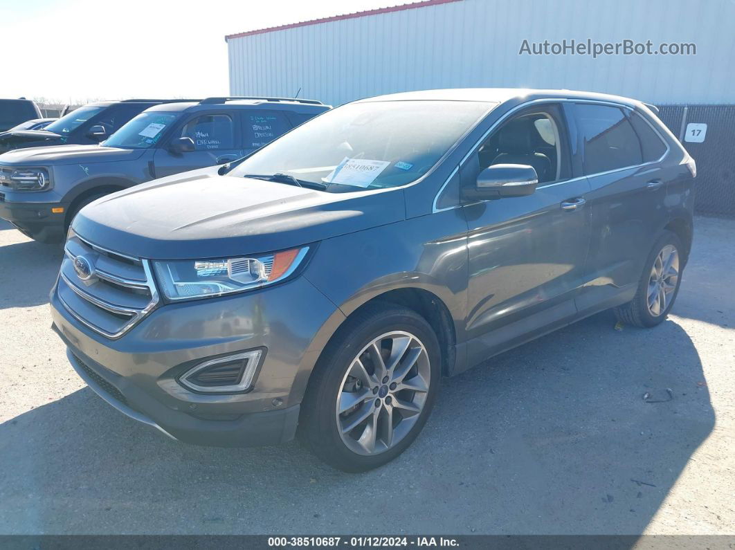 2015 Ford Edge Titanium Gray vin: 2FMPK3K84FBB60981