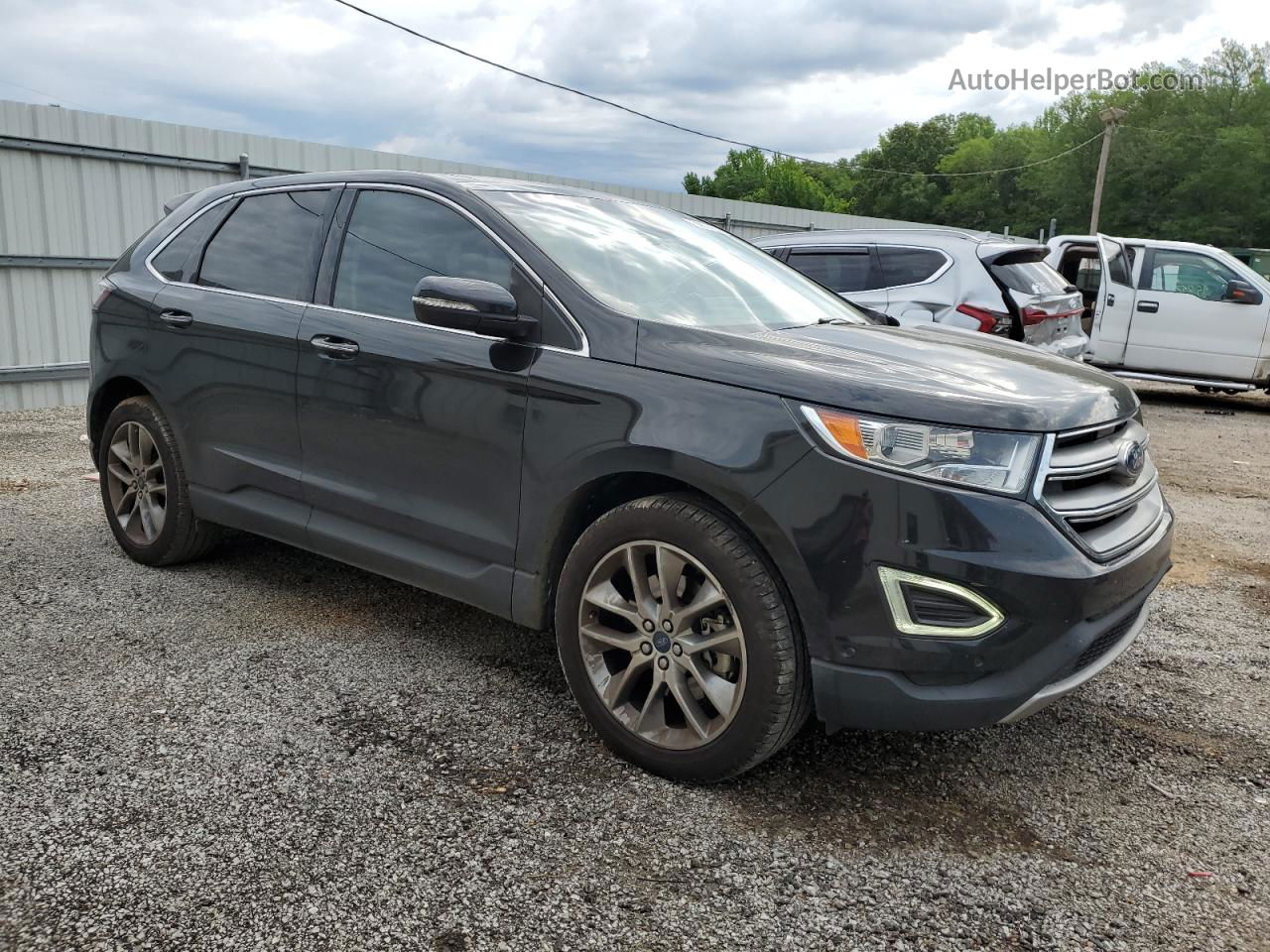 2015 Ford Edge Titanium Black vin: 2FMPK3K84FBC22217