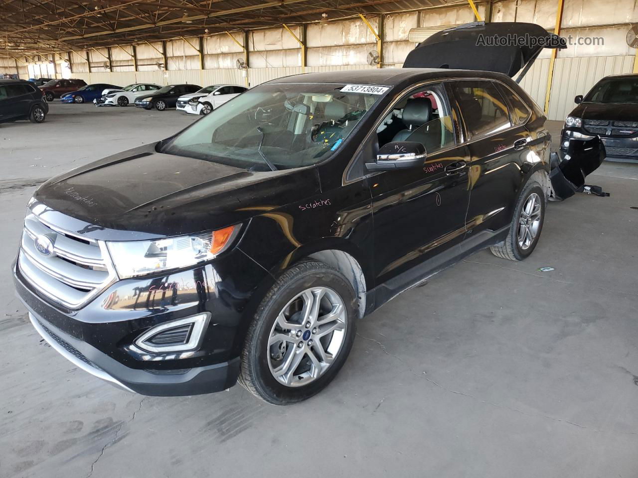 2016 Ford Edge Titanium Black vin: 2FMPK3K84GBB42286