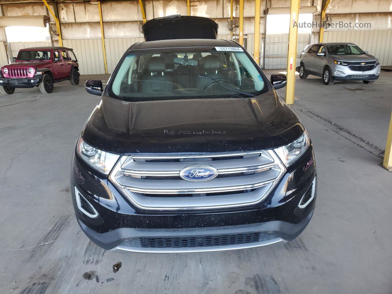 2016 Ford Edge Titanium Black vin: 2FMPK3K84GBB42286