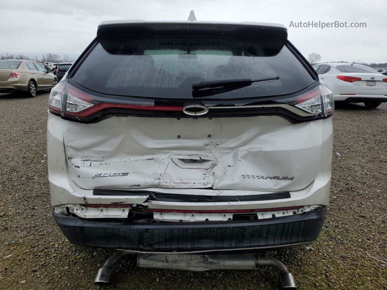 2016 Ford Edge Titanium Белый vin: 2FMPK3K84GBB53398