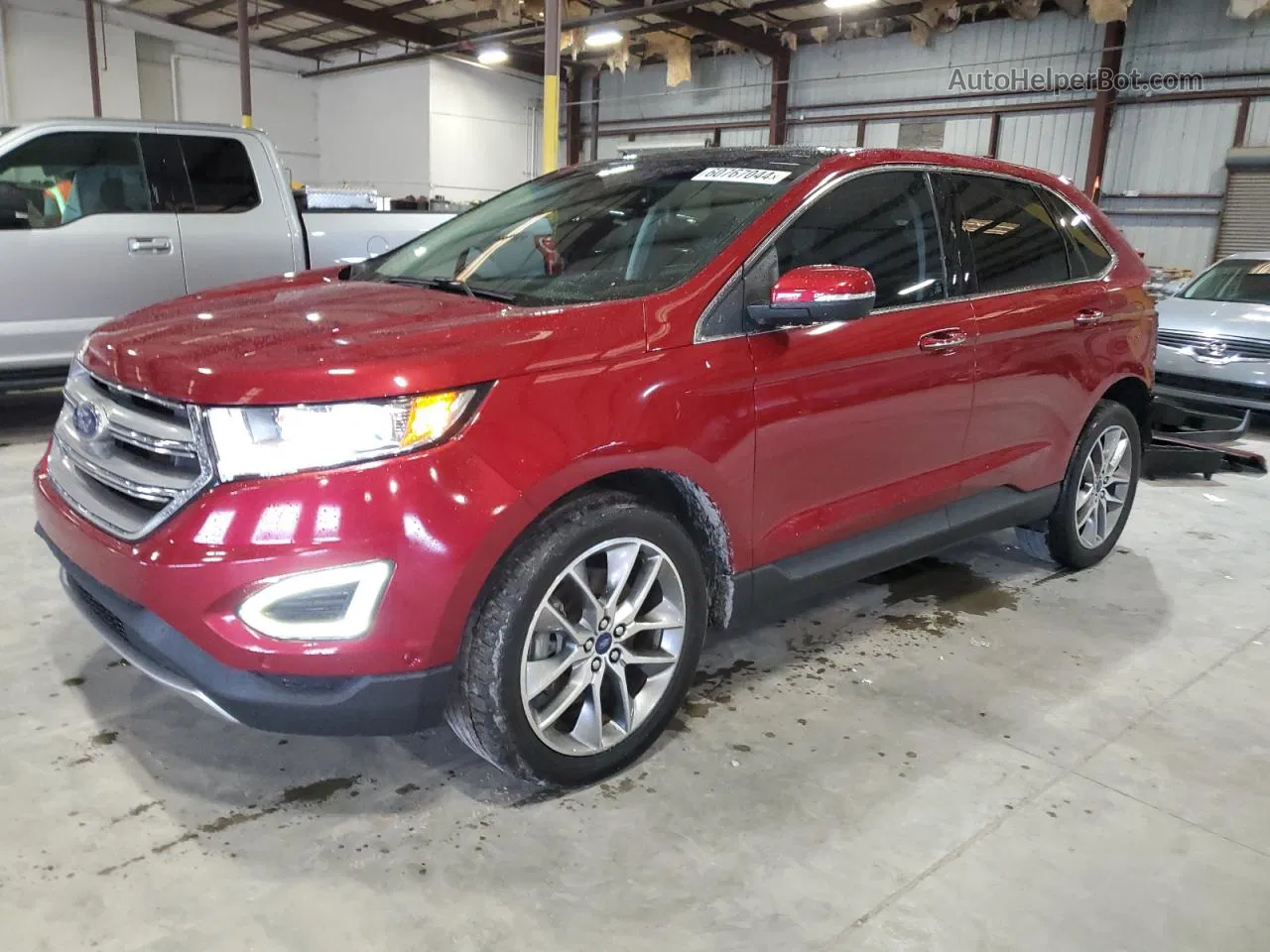 2016 Ford Edge Titanium Красный vin: 2FMPK3K85GBB66032