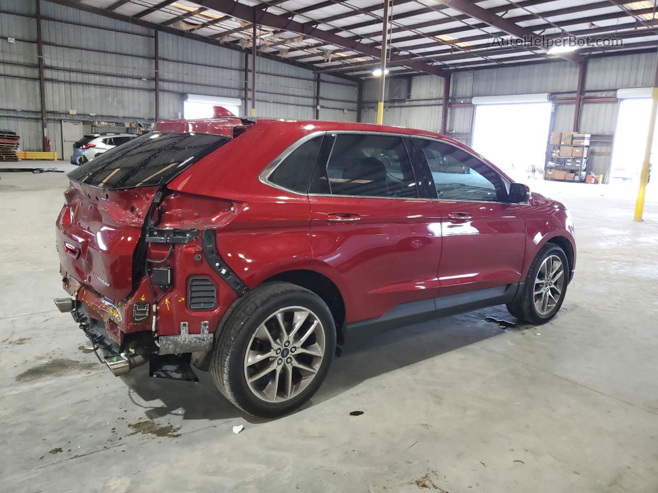 2016 Ford Edge Titanium Красный vin: 2FMPK3K85GBB66032