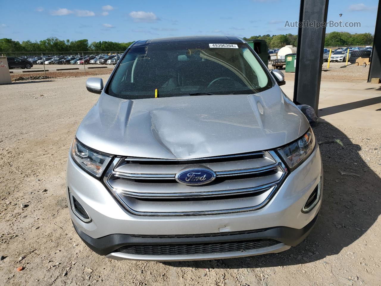 2016 Ford Edge Titanium Серебряный vin: 2FMPK3K86GBB65956