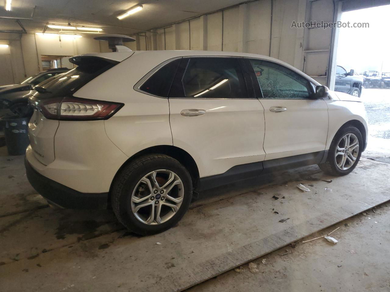 2016 Ford Edge Titanium White vin: 2FMPK3K86GBC33883