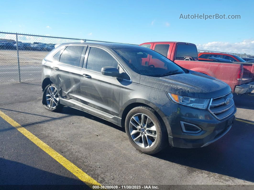 2017 Ford Edge Titanium Серый vin: 2FMPK3K86HBC54458